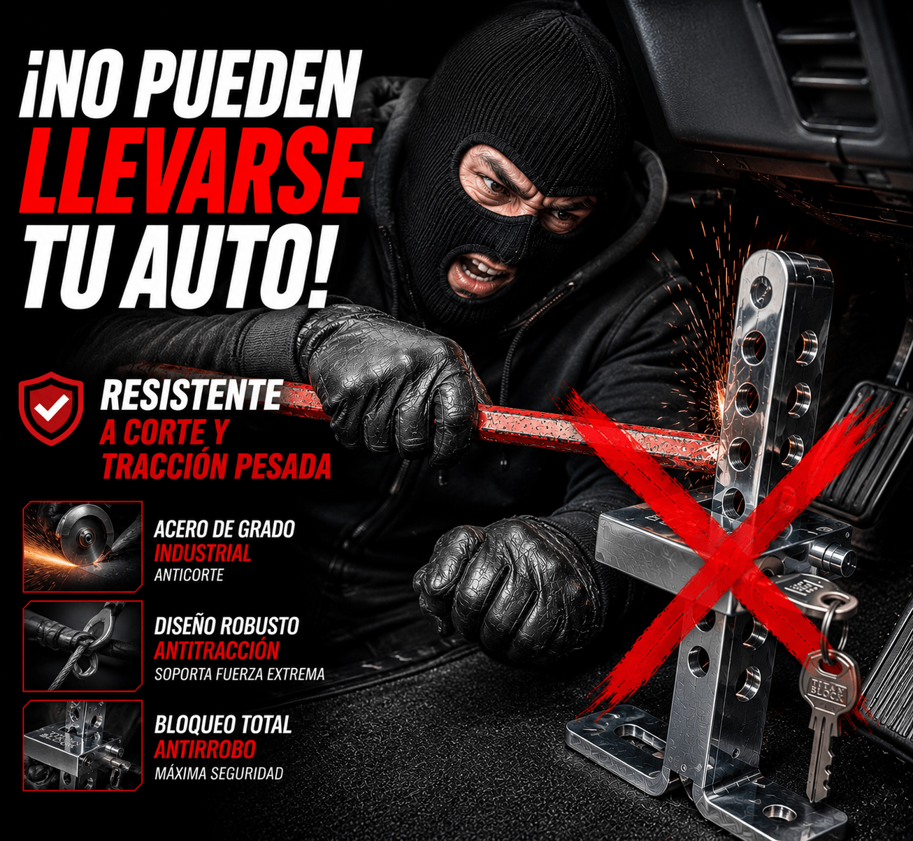 Traba Pedal de Carro