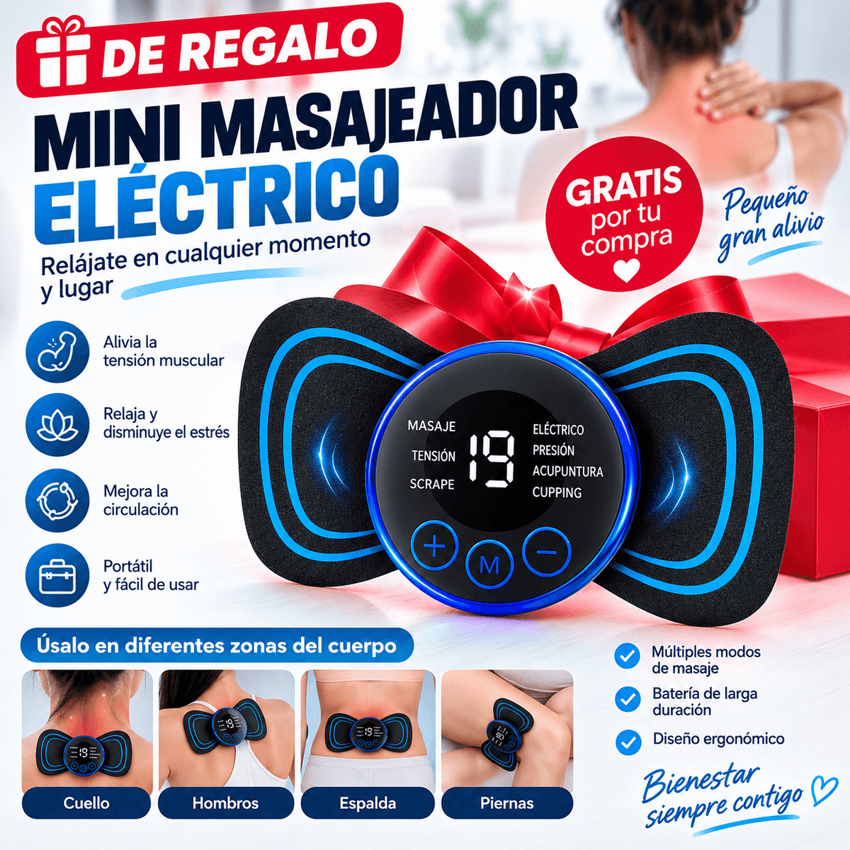 Mini masajeador eléctrico